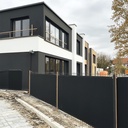 Bâche de clôture de chantier 160g/m² noir PE 1,76m x 3,41m-2