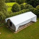 blanc 650 g/m² PVC 5 x 8m (40m²) bâche-4