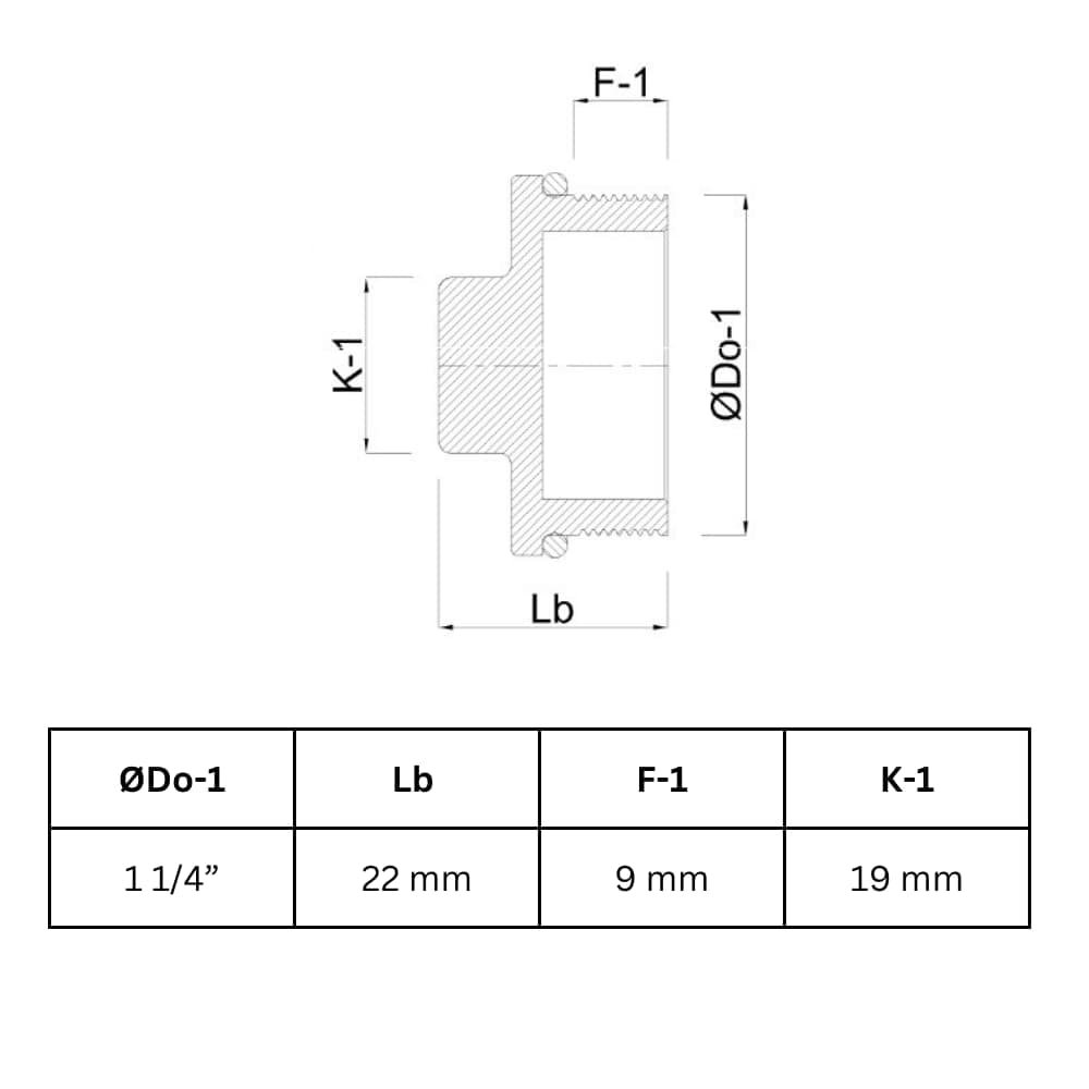 Raccord fileté en laiton bouchon 1 1/4" AG-0