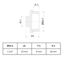 Raccord fileté en laiton bouchon 1 1/4" AG-0