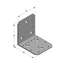 Connecteur d'angle 103 x 103 x 90 x 3 mm sans nervure-0