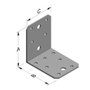 Connecteur d'angle 70 x 70 x 55 x 2 mm sans nervure-0