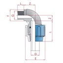 Raccord de tuyau PP PE 90° coude 40 x 1 1/2" AG-0