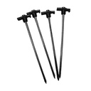 5x Piquets de tente, ronds env. 25 cm x Ø 8 mm, galvanisés-0