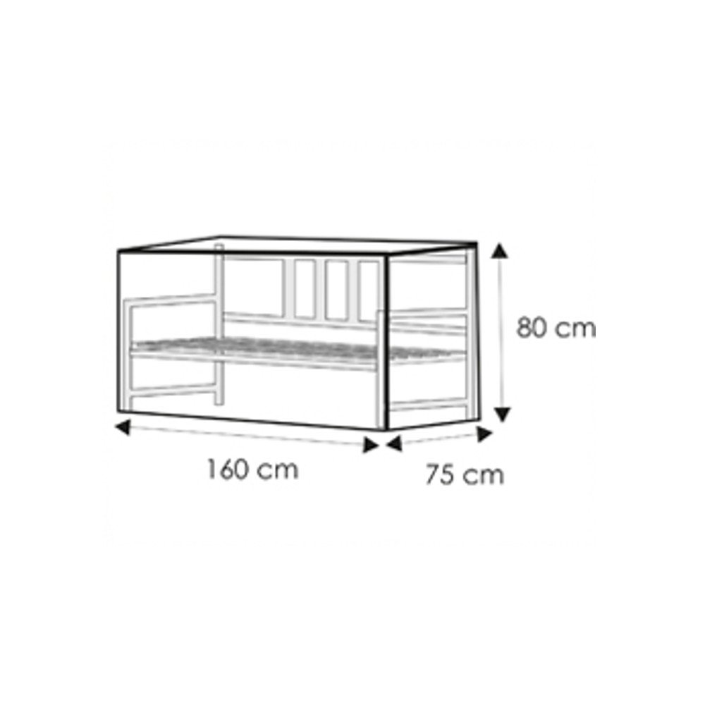 Housse de protection transparente pour banc 3 places, env. 160x80x75-0