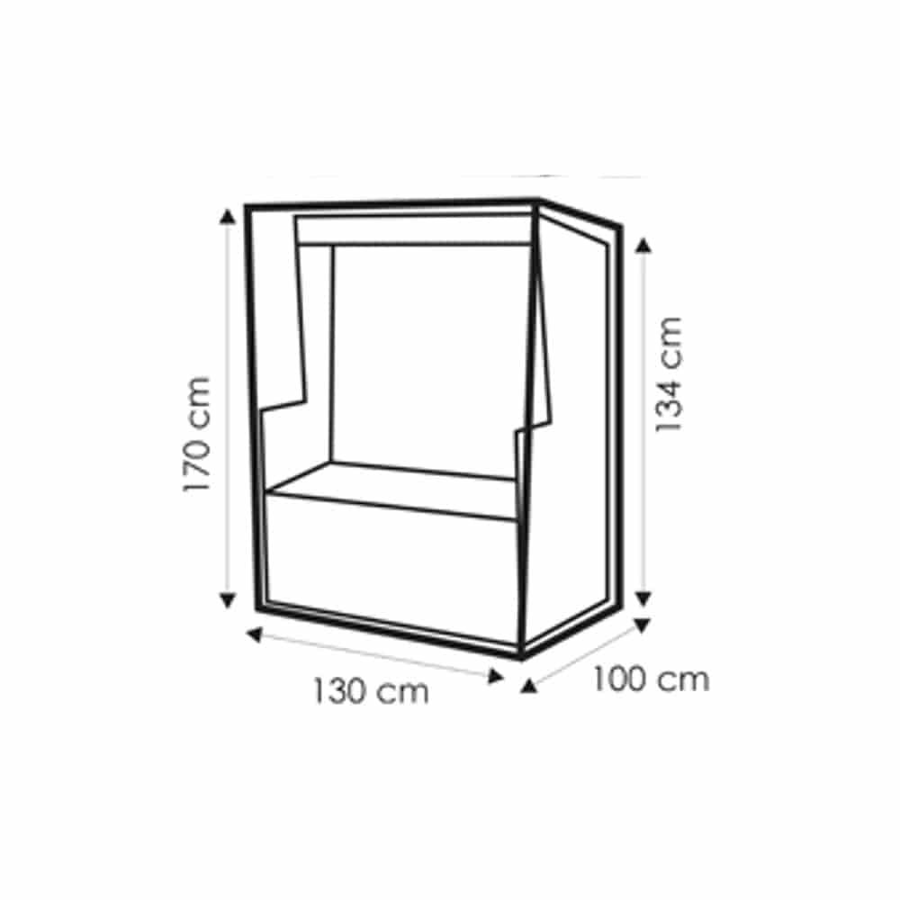 Housse de protection transparente pour fauteuil de plage, env.130x100x170/134-0