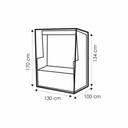 Housse de protection transparente pour fauteuil de plage, env.130x100x170/134-0