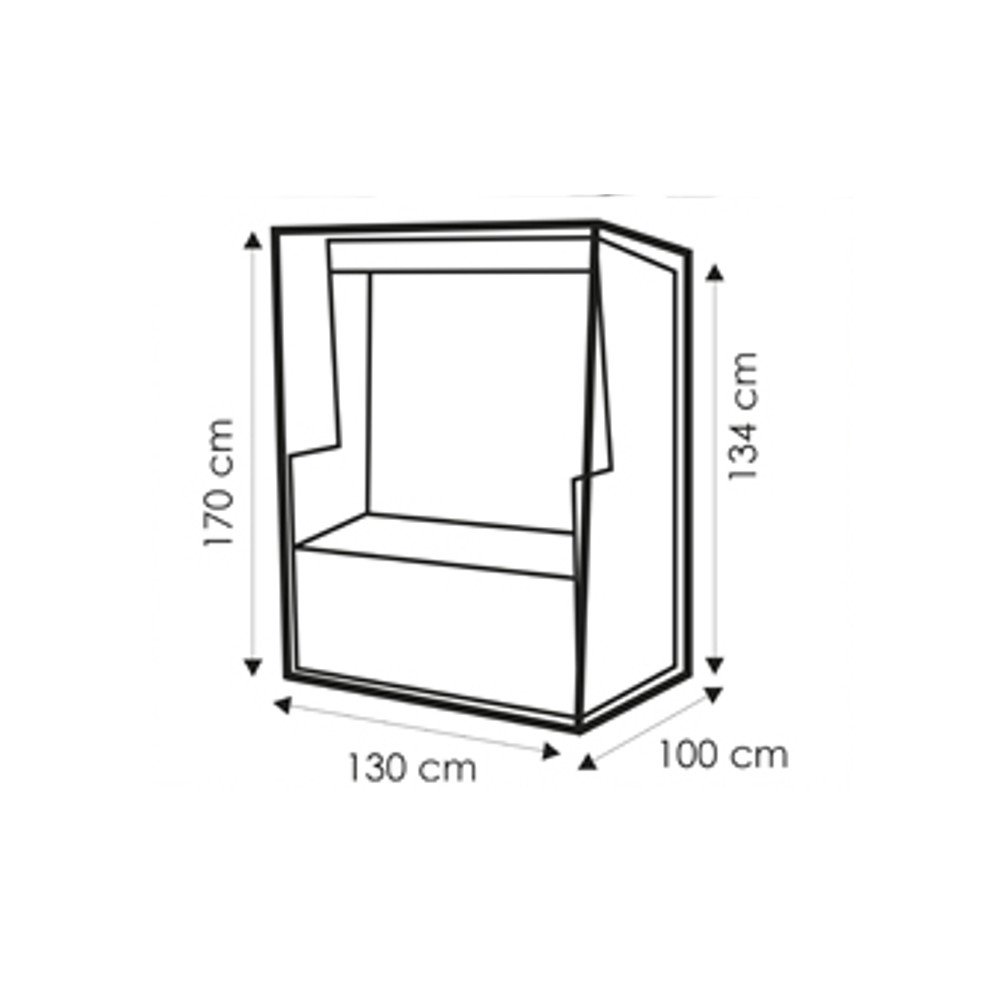 Housse de protection transparente pour fauteuil de plage, env. 130x100x170/134-0