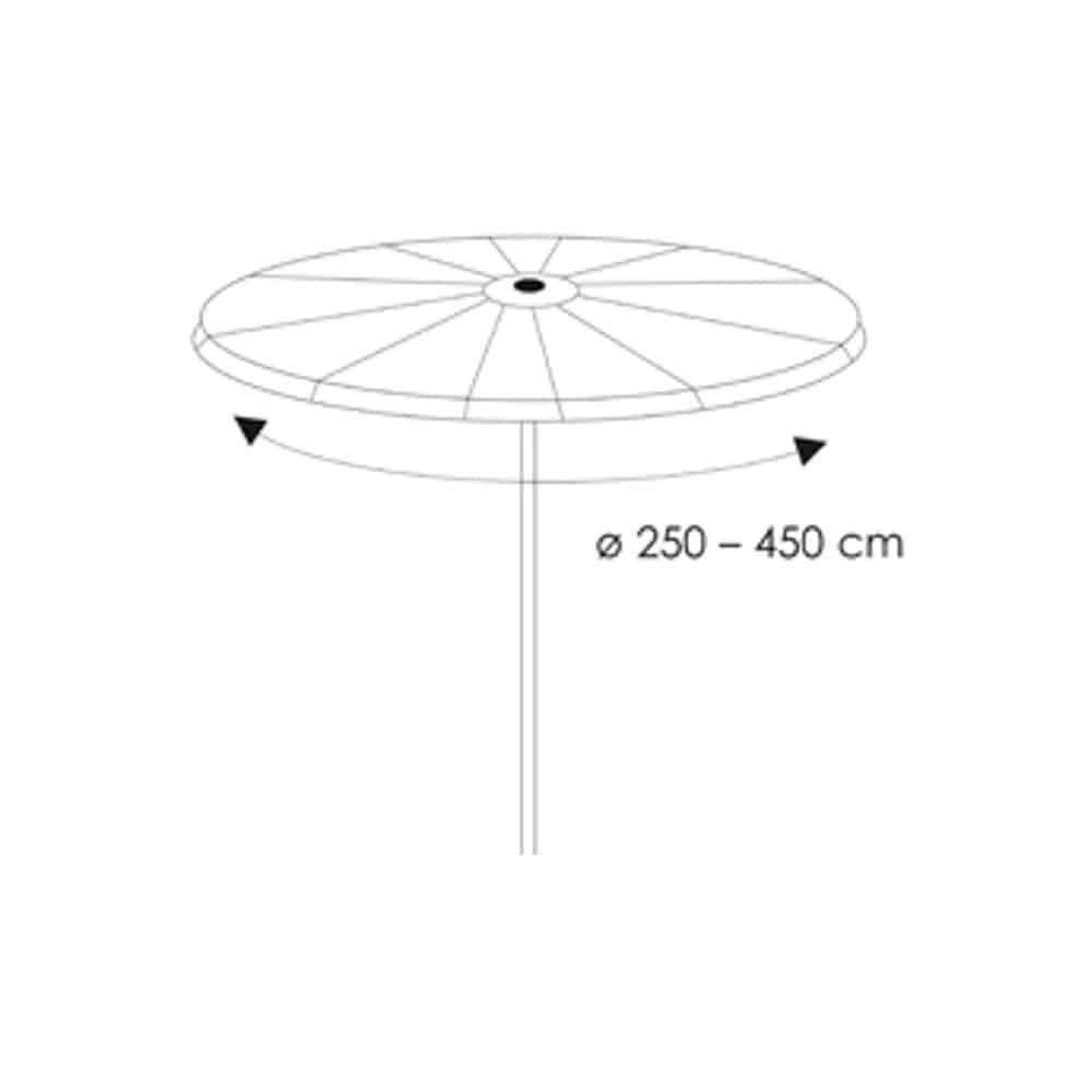 Housse de protection transparente pour parasol de jardin, Øca.200-400, ca.30x193-0