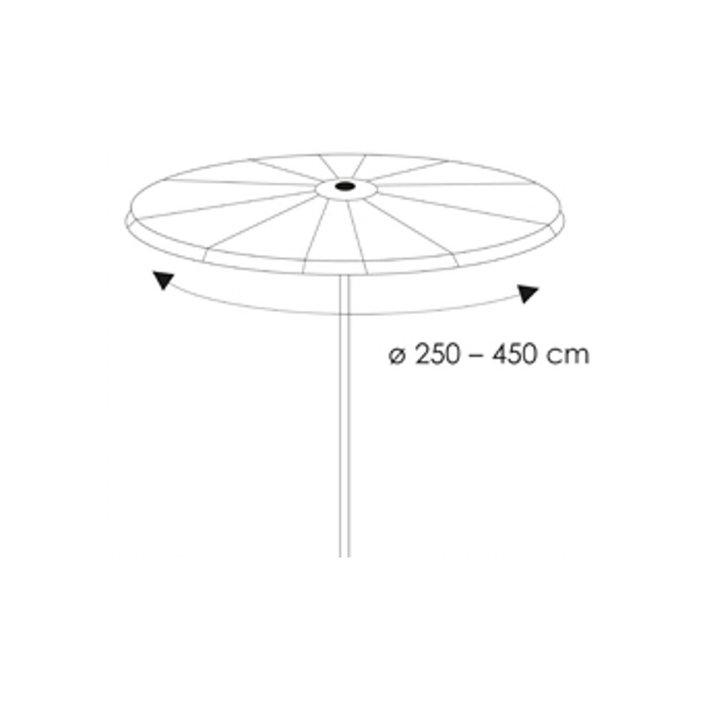 Housse transparente pour parasol de jardin, Ø env. 250-450, env. 51x193-0