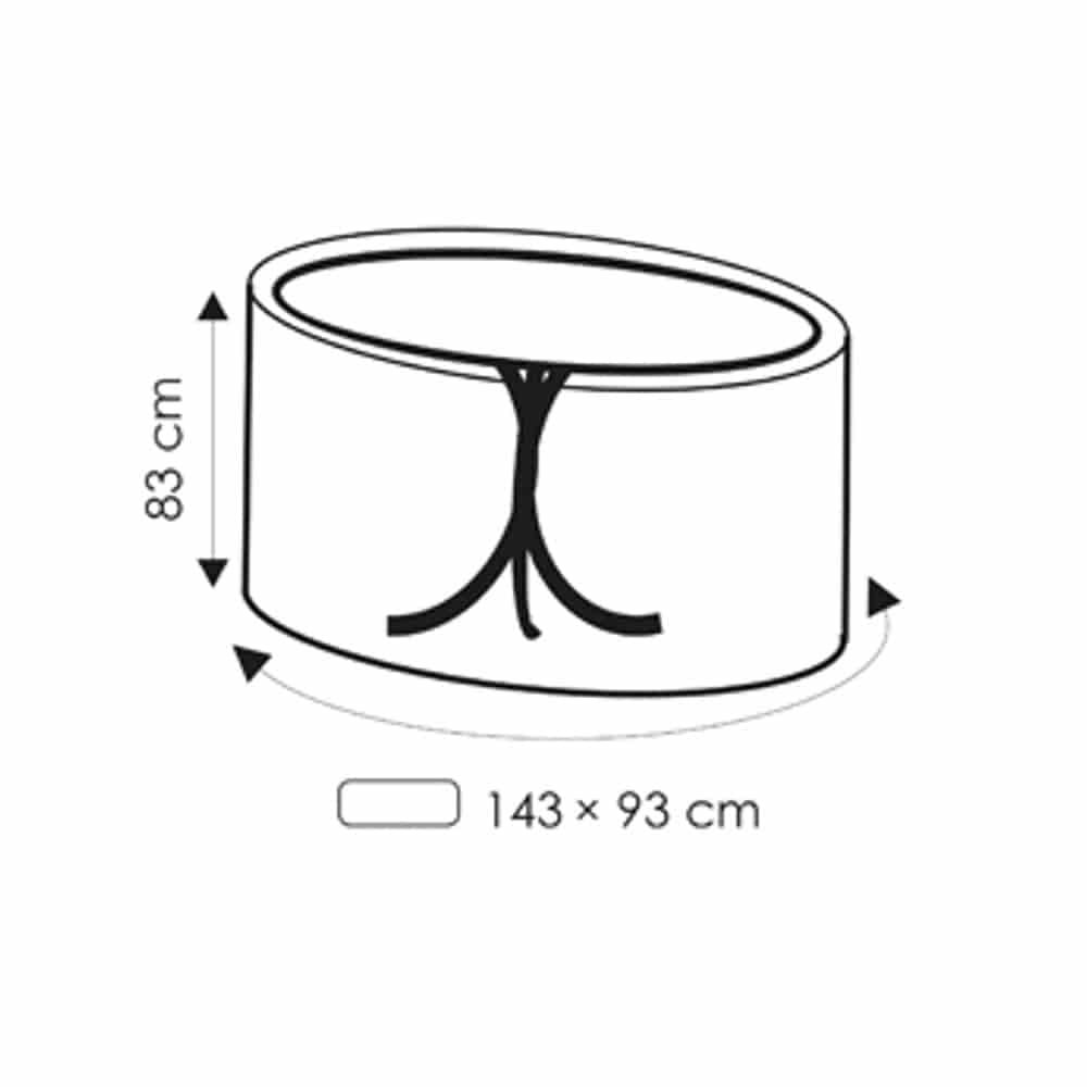 Housse de protection transparente Table, env.93x83-0