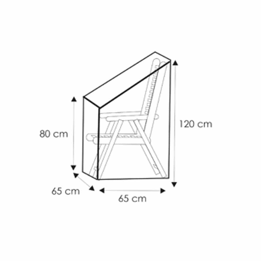 Housse de protection transparente chaise réglable, env.65x65x120/80-0