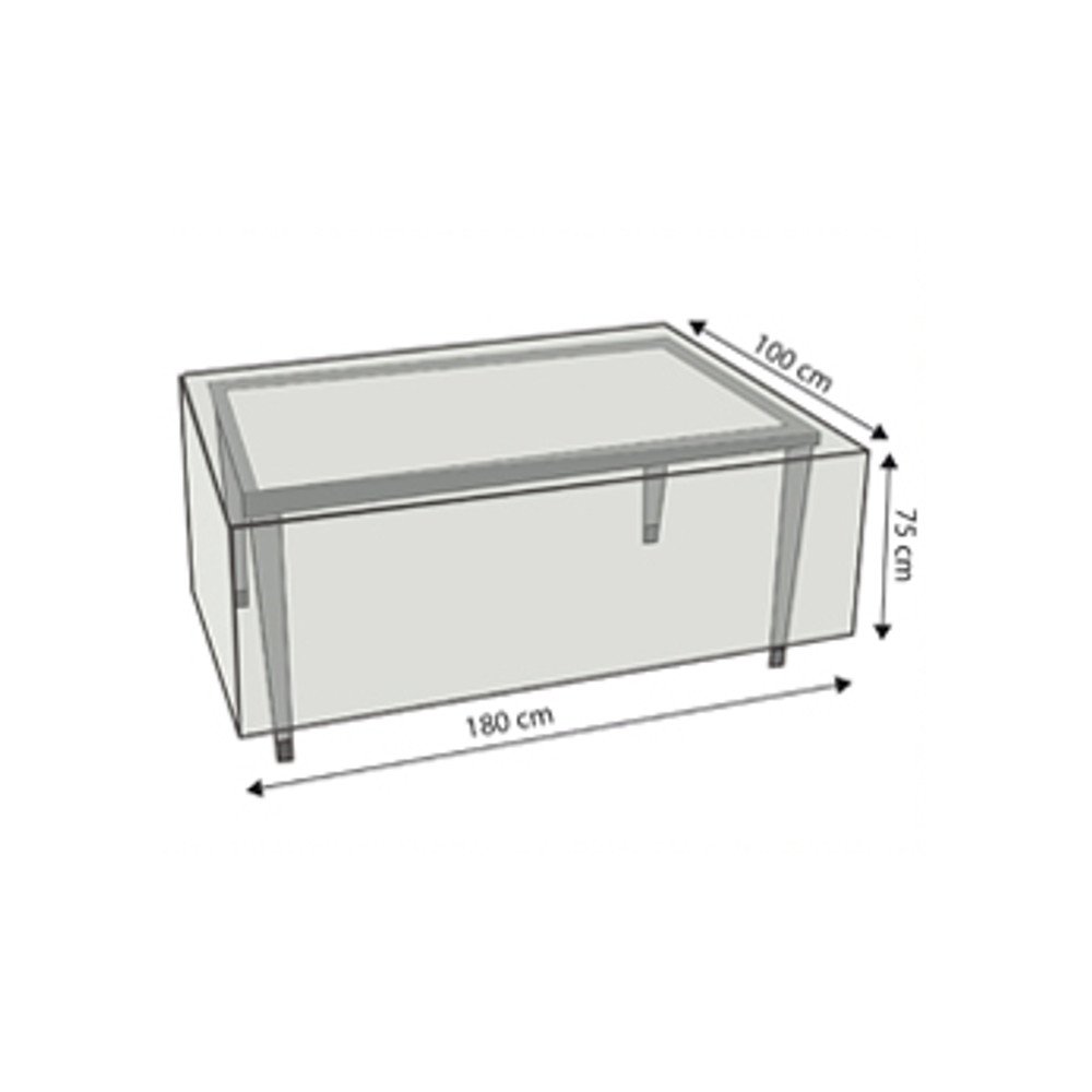 Housse de protection transparente pour table rectangulaire, env. 180x100x75-0