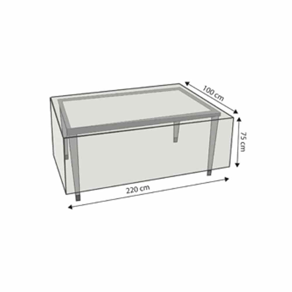 Housse de protection transparente pour table rectangulaire, env. 220x100x75-0