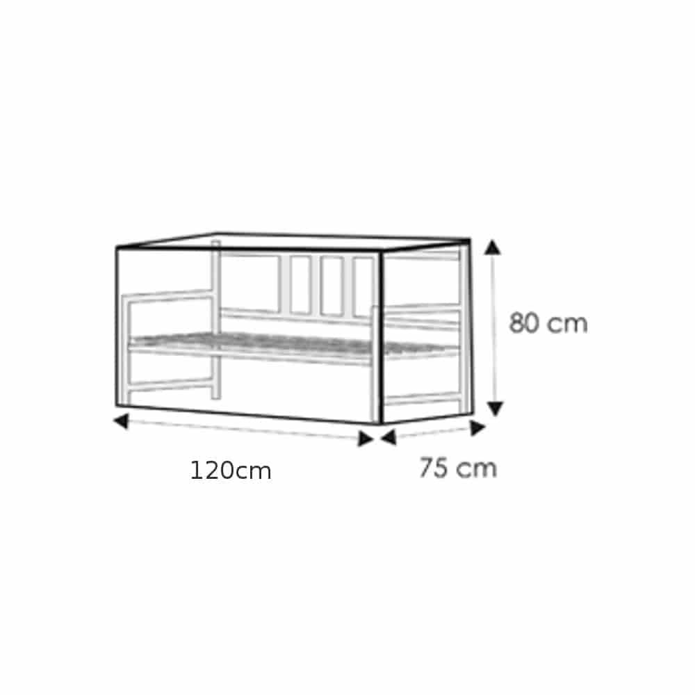 Housse de protection transparente 2 places, env. 120x75x80-0