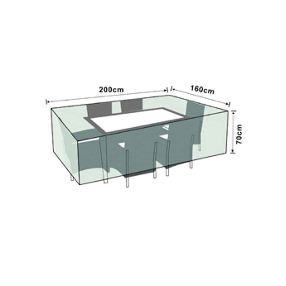 Housse de protection Deluxe pour ensemble en rotin, env. 200x160x70-0