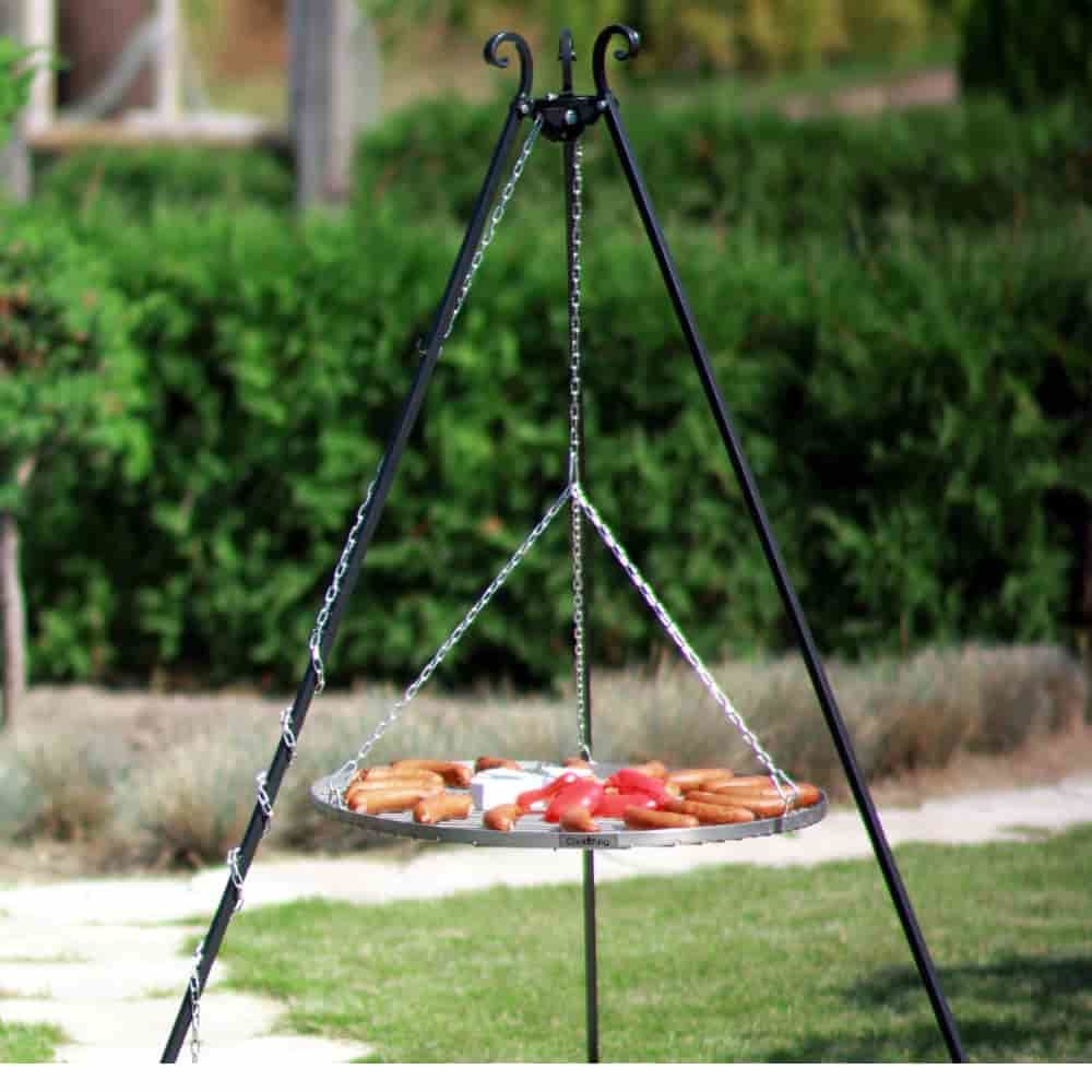 Grill pivotant 180 cm + Grille en acier inoxydable 80 cm-0