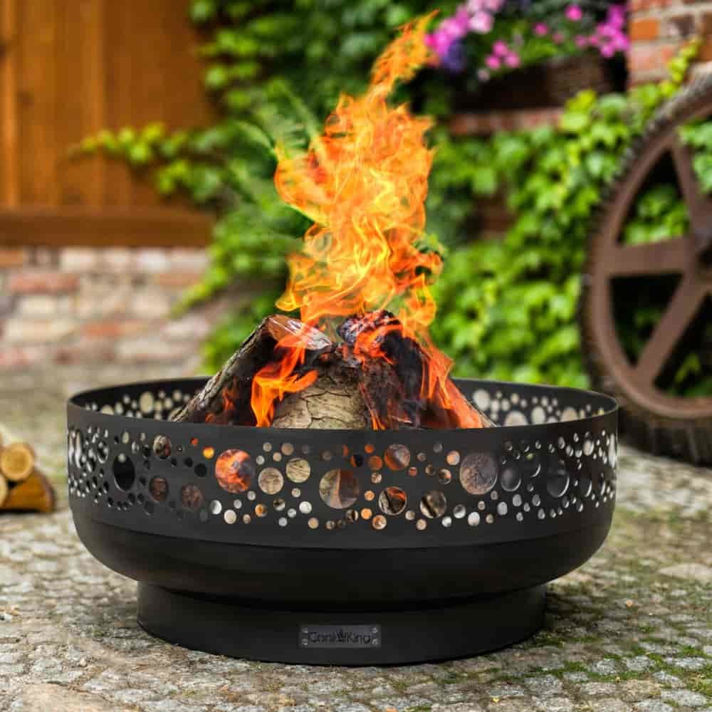 Brazier «BOSTON» 80 cm - en acier naturel-0