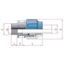 Raccord de tuyau PP PE 25 x 1/2" IG-0