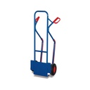 Chariot empilable en tube d'acier 200 kg avec pelle pliante et patins de glissement Pneus pleins 570 x 610 x 1300 mm-0