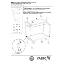 Chariot de table 250 kg avec 2 tiroirs verrouillables, grande poignée de poussée + EasySTOP-0