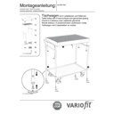 Chariot de table à 2 niveaux, grille galvanisée avec bac de récupération + EasySTOP-0