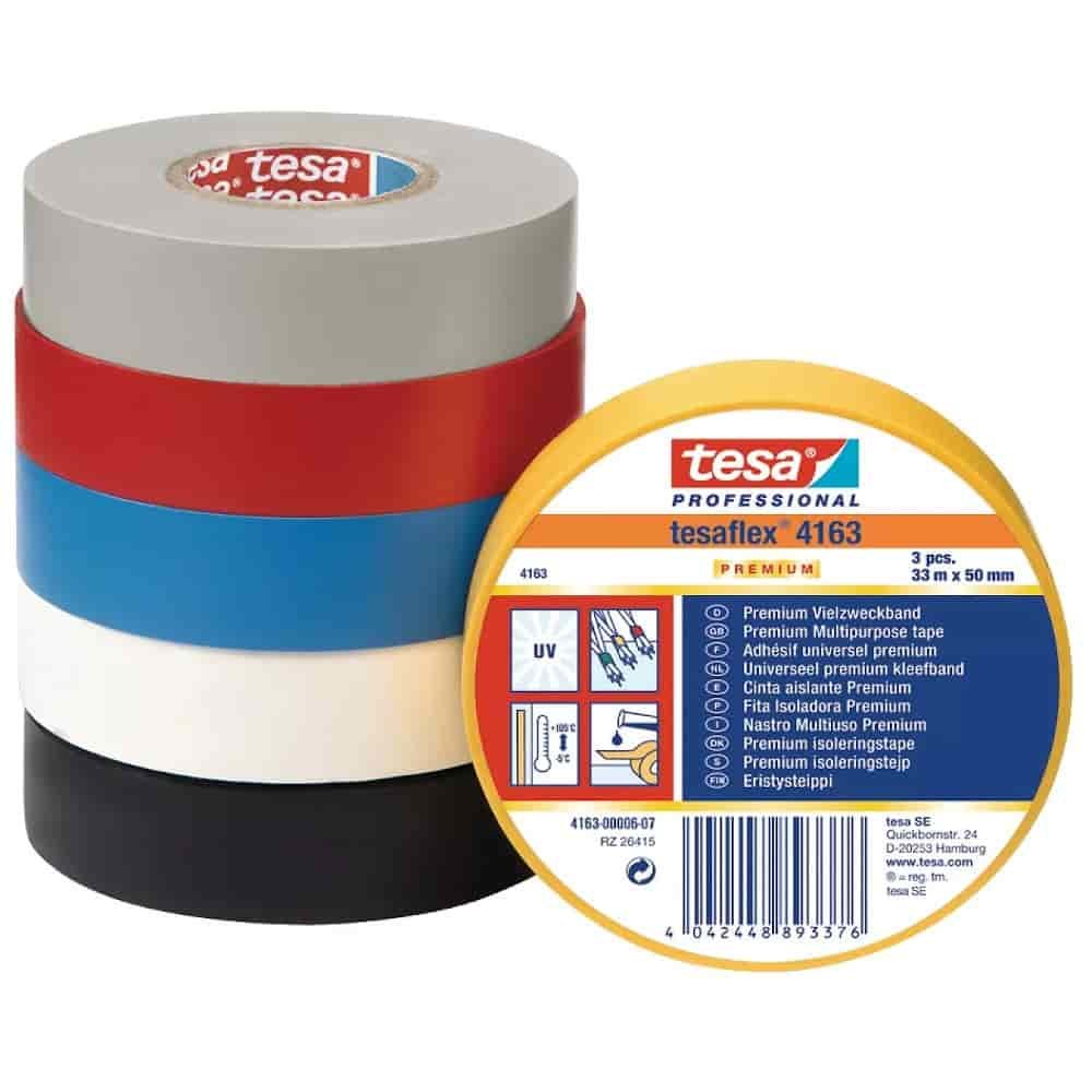 tesa tesaflex Ruban isolant 4163 PVC 19 mm x 33 m (bleu)-0