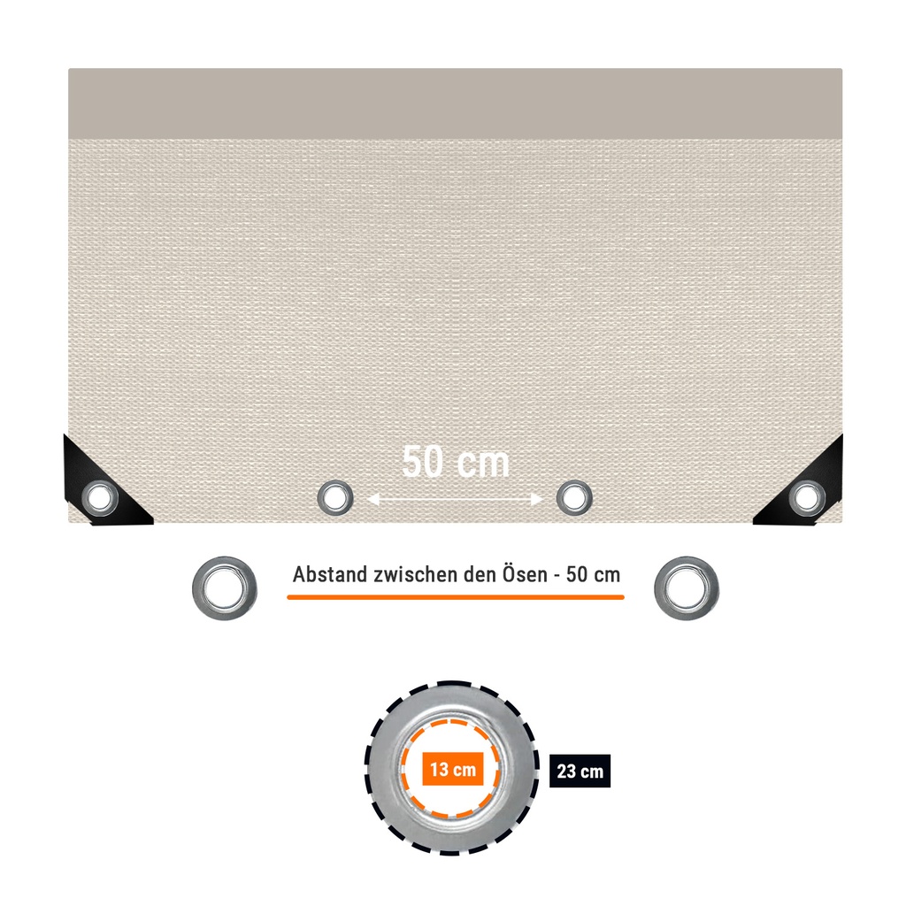 gris 650 g/m² PVC 3 x 4m (12m²) bâche-2