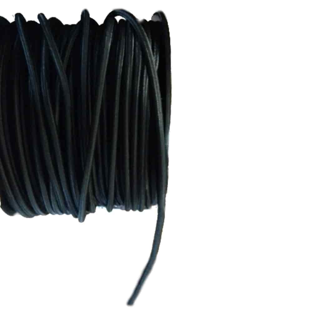 Corde élastique 10 mm noir 10 mètres revêtement PP-0