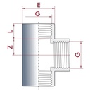 PVC - U Té raccord IG 1/2" PN10-1