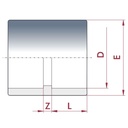 PVC - U Manchon à coller 63 mm PN16-0