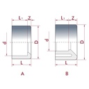 PVC - U Réduction courte 25 mm x 20 mm PN16-0