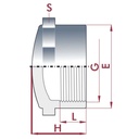 PVC - U Capuchon IG 1/2" PN10-0