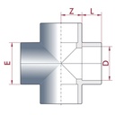 PVC - U Croix Manchon 50 mm PN16-0