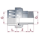 PVC - U Raccord IG x AG 3/4"-1