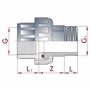 PVC - U Raccordement IG x AG 1 1/2"-1