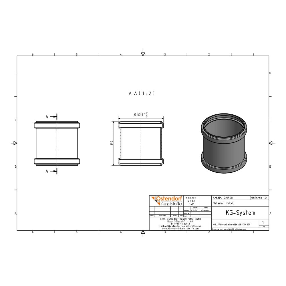 KGU Manchon coulissant DN/OD 125-2