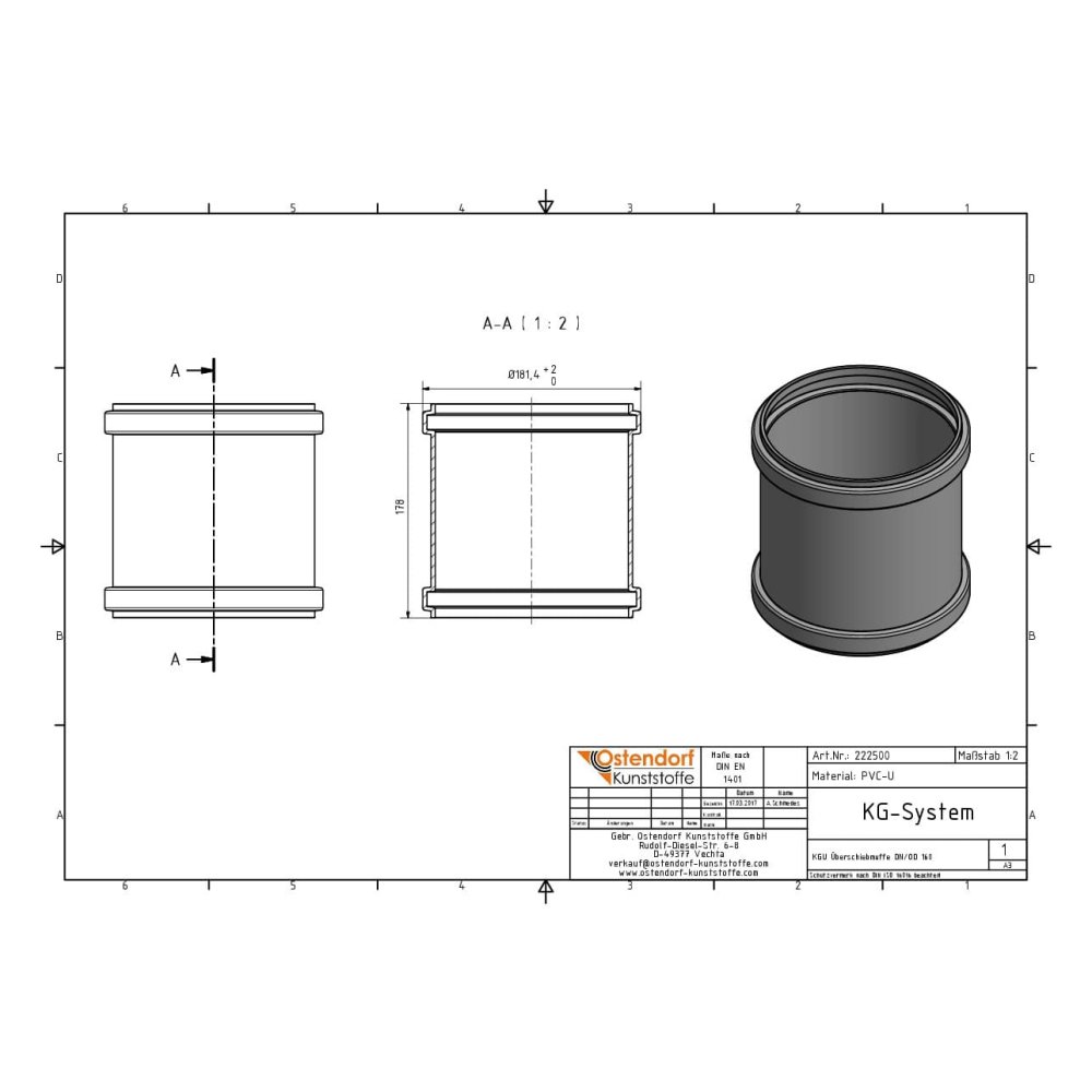 KGU Manchon coulissant DN/OD 160-1