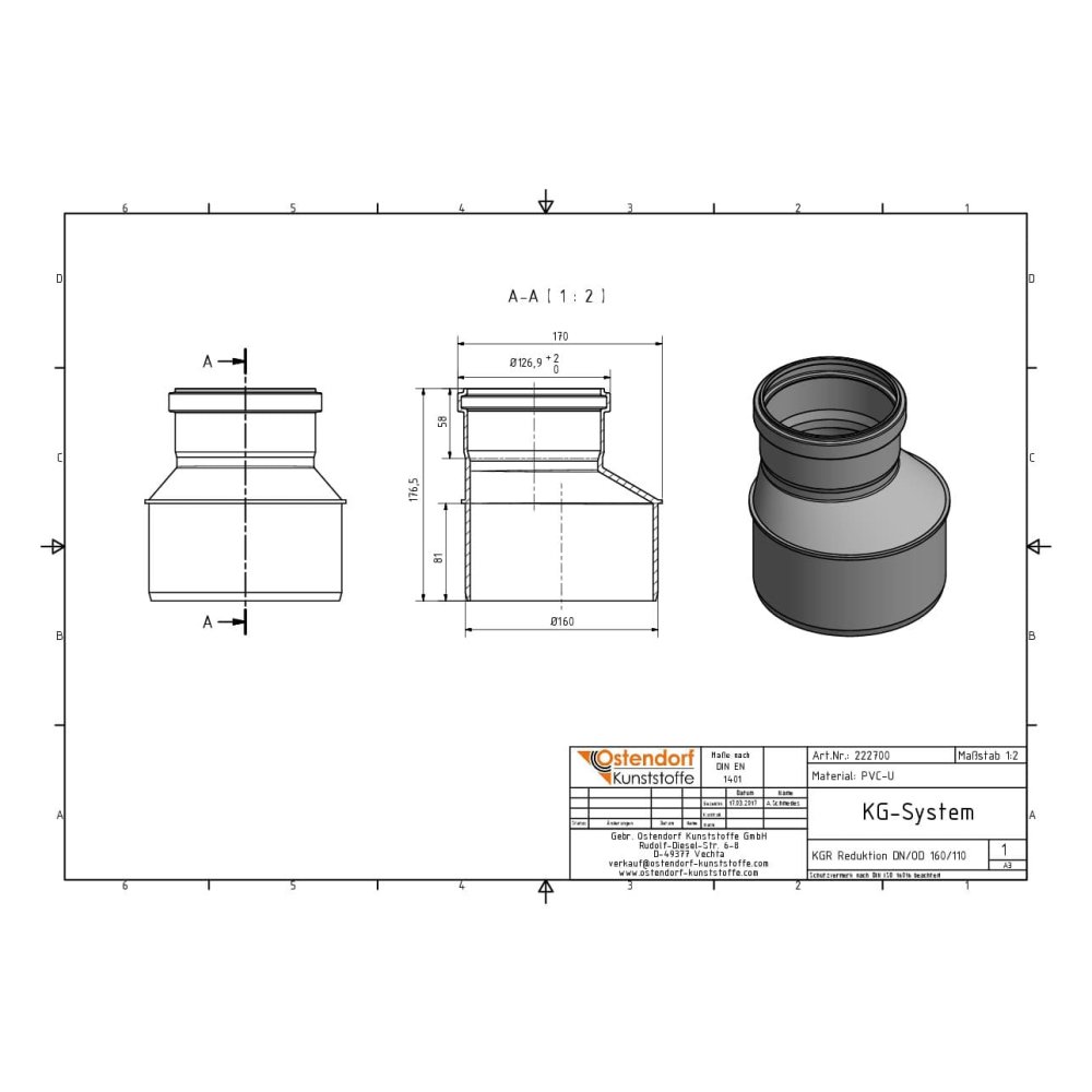 KGR Réduction DN/OD 160/110-1