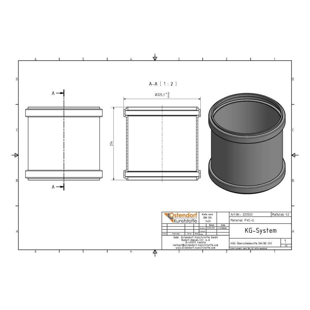 KGU Manchon coulissant DN/OD 200-1