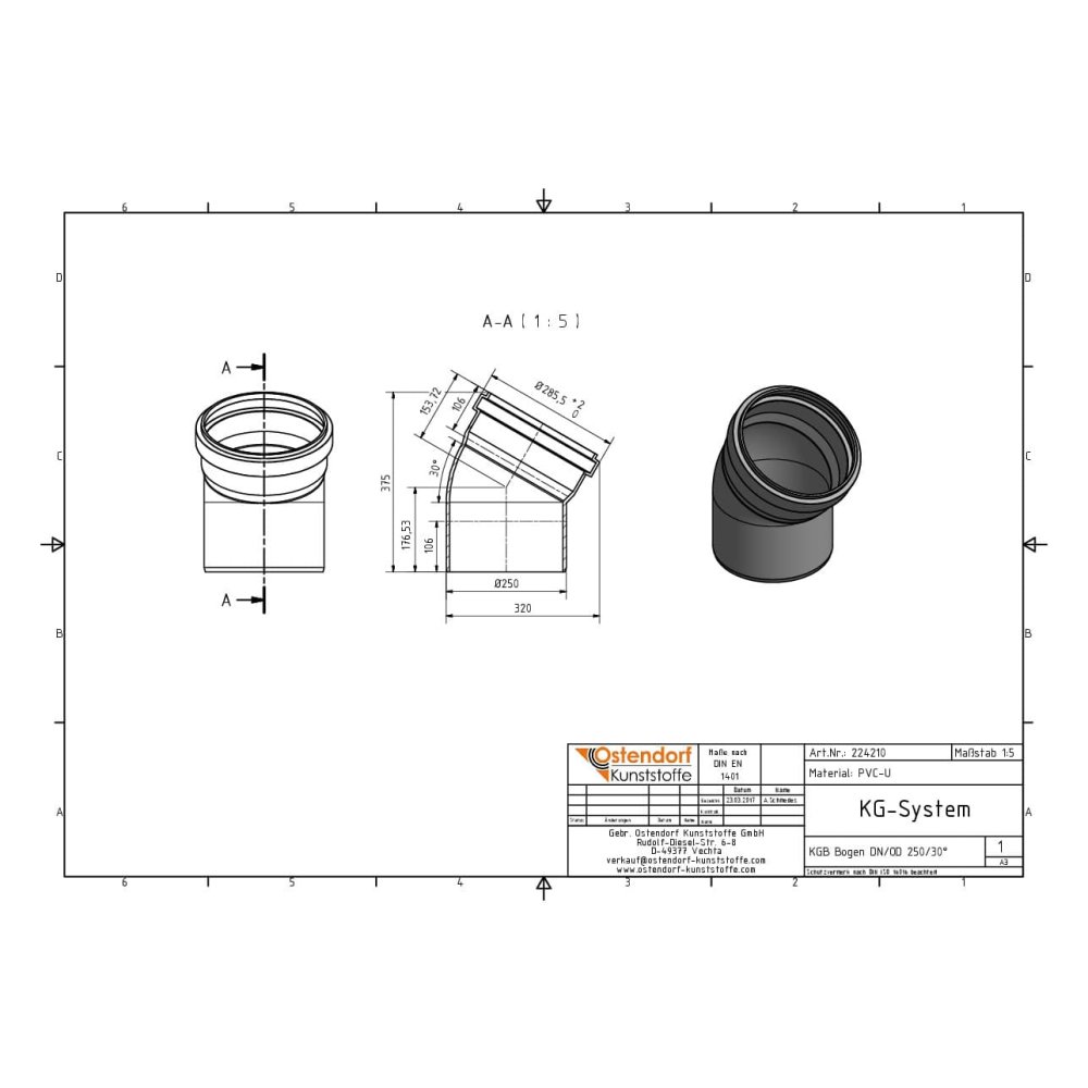 KGB Coude DN/OD 250 30 Degrés-1