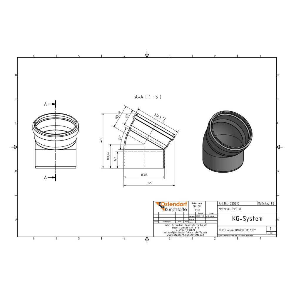 KGB Coude DN/OD 315 30 Degrés-1