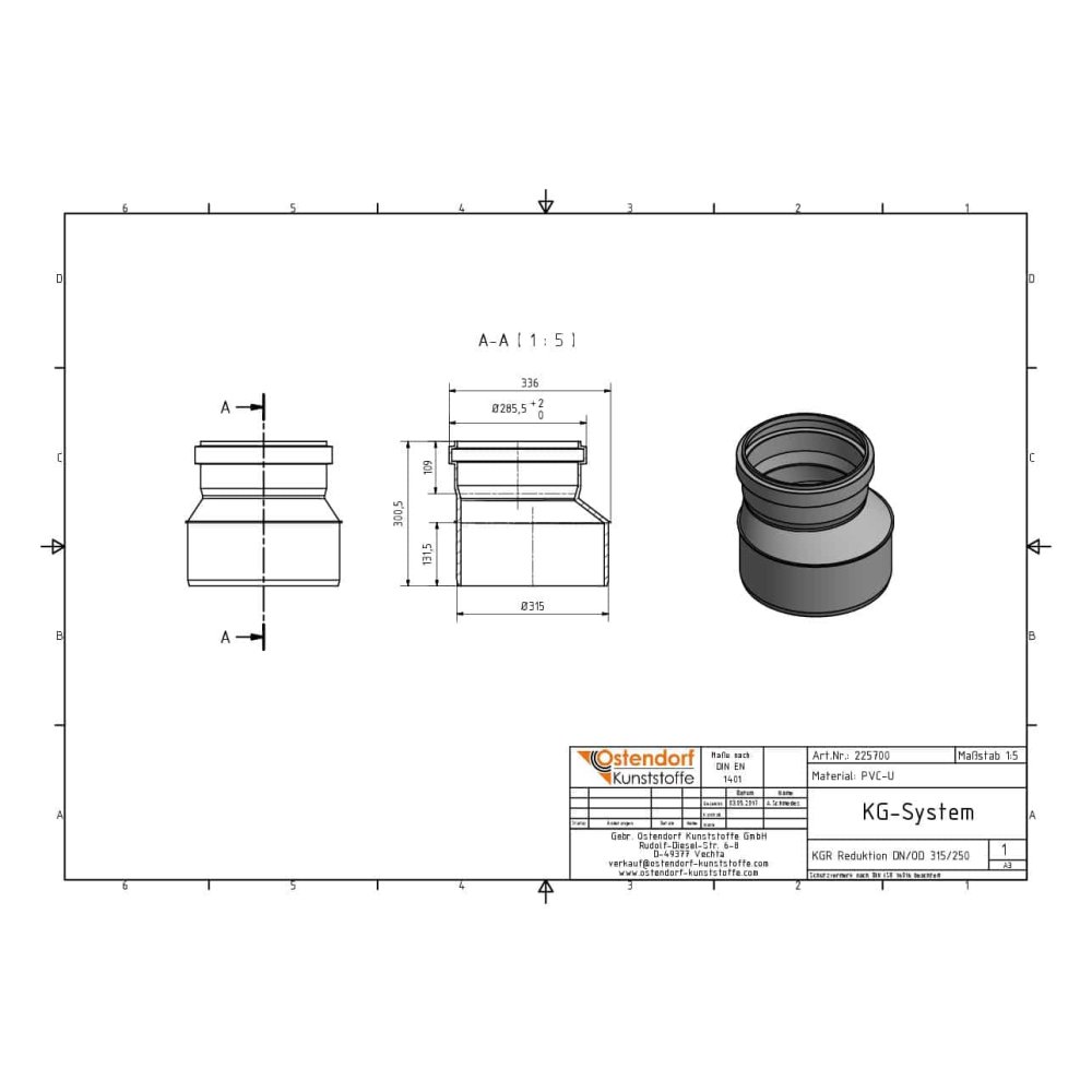 Réduction KGR DN/OD 315/250-1