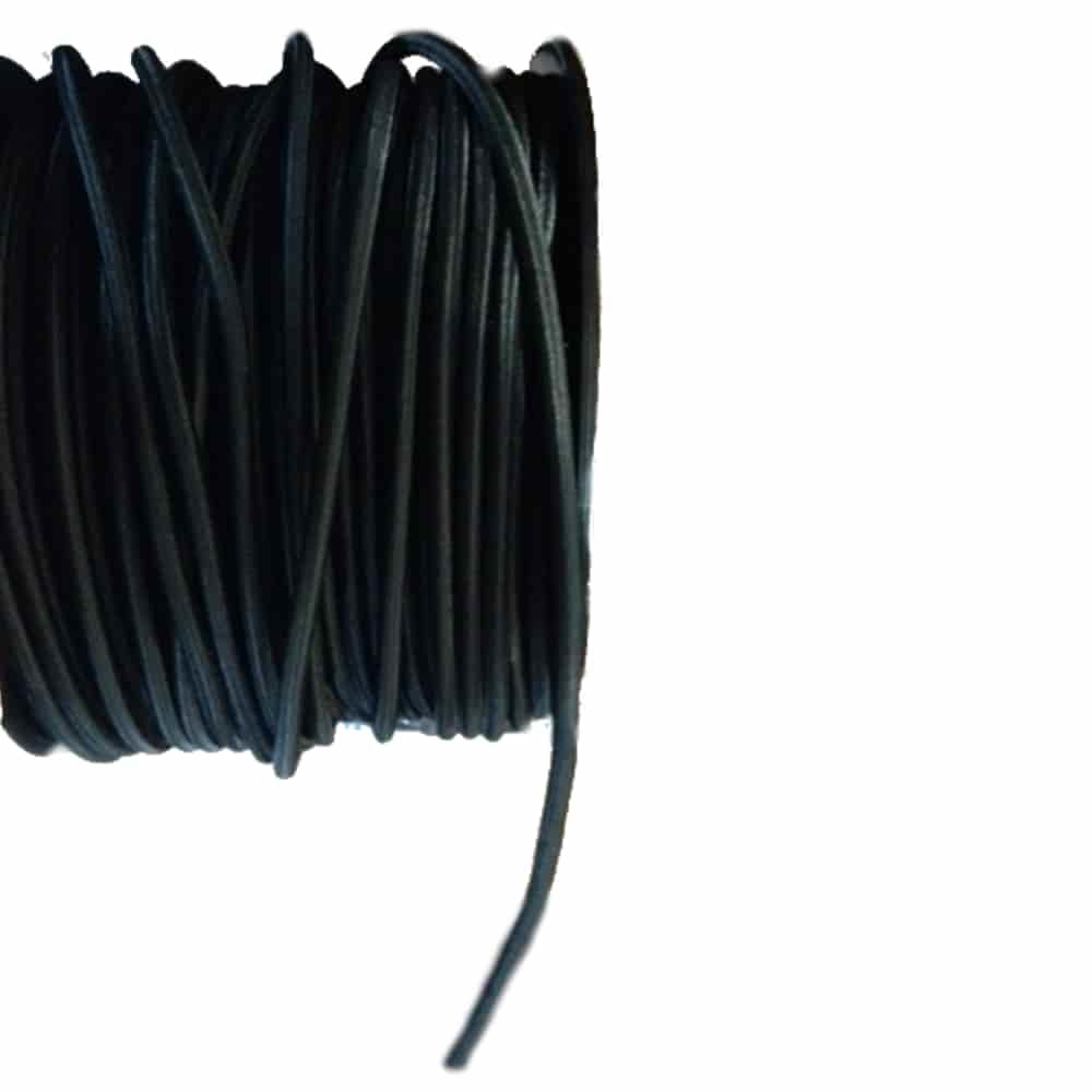 Corde élastique 8 mm noir 100 m gaine PP-0