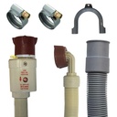 Ensemble de connexion de tuyau de 2m (Aquastop + tuyau d'évacuation + 2 colliers de serrage)-1