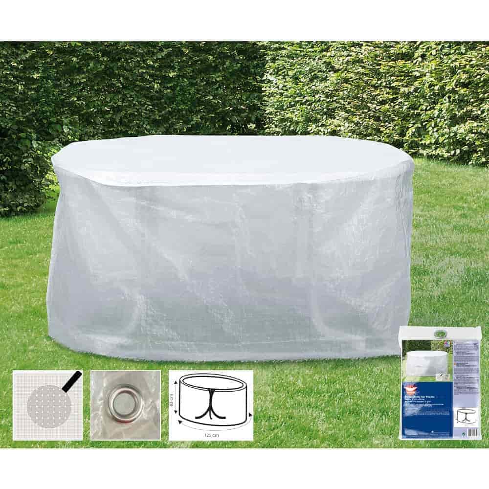 Housse de protection transparente pour table, env. 125x83