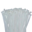 100 Attaches-câbles 200x4, 8mm Naturel (blanc) PA6.6