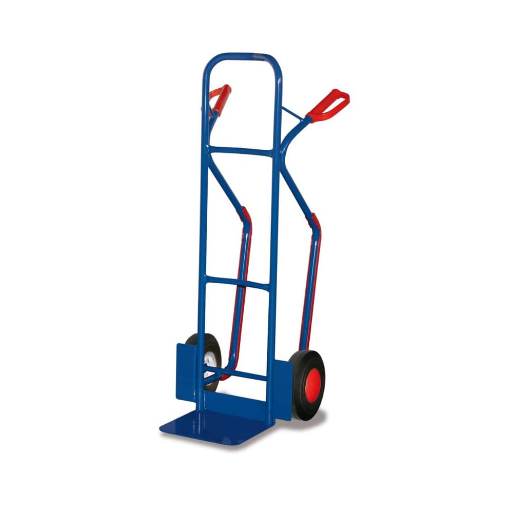 Chariot en tube d'acier 250 kg avec pneus pleins en caoutchouc 550 x 615 x 1305 mm