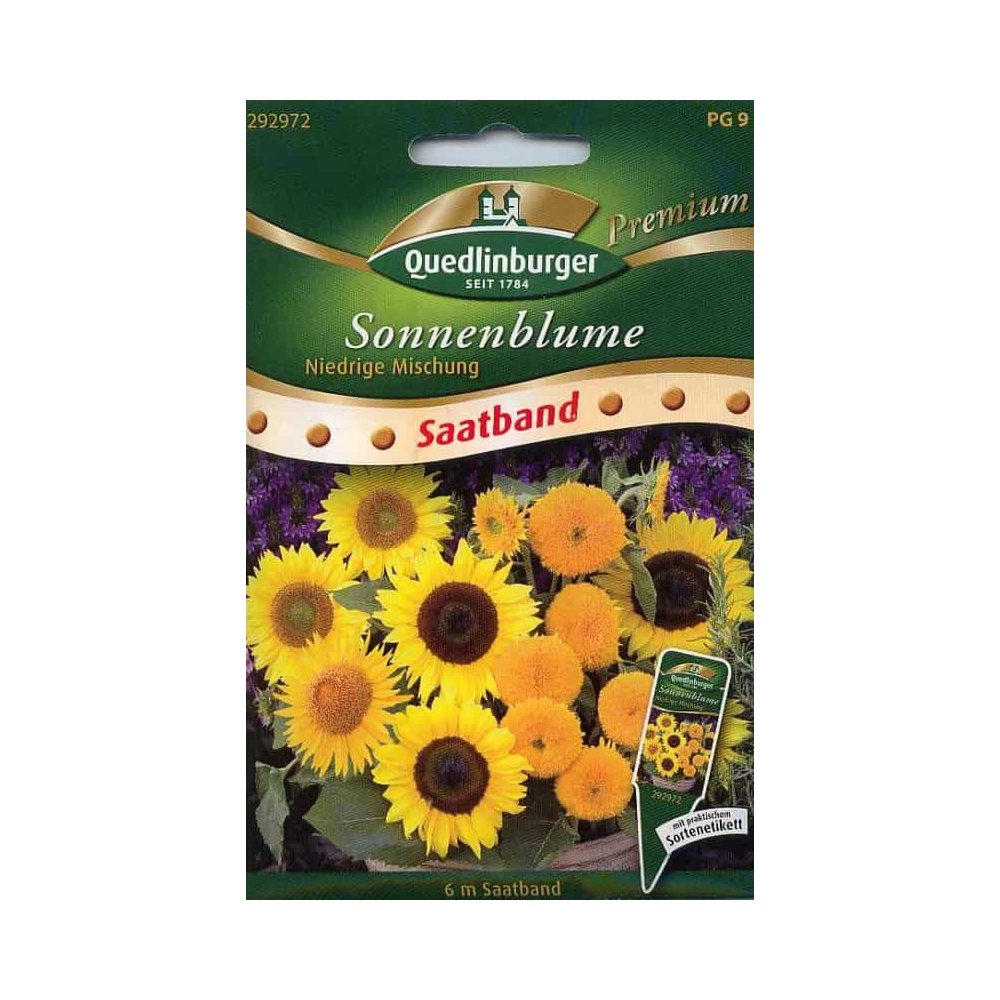 Ruban de graines de tournesols, mélange bas