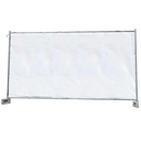 Bâche de clôture de chantier 160g/m² blanc PE 1,76m x 3,41m